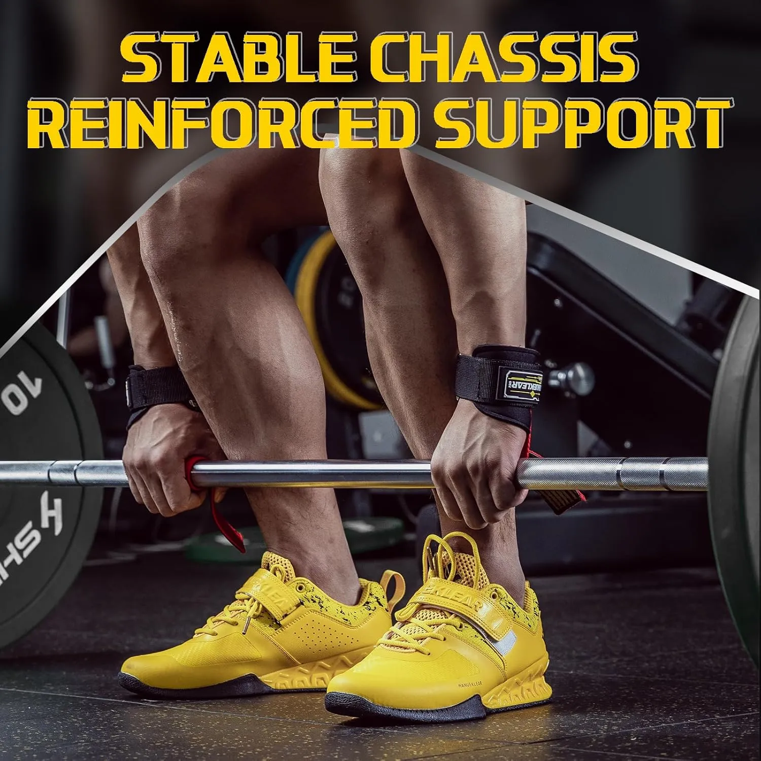 MANUEKLEAR Deadlift Shoes, Strong Anti-Slip Lifting Shoes for Men, Professional Training Weightlifting Shoes for Men and Women, Squat Shoes for Powerlifting with Rubber Non-Slip Sole