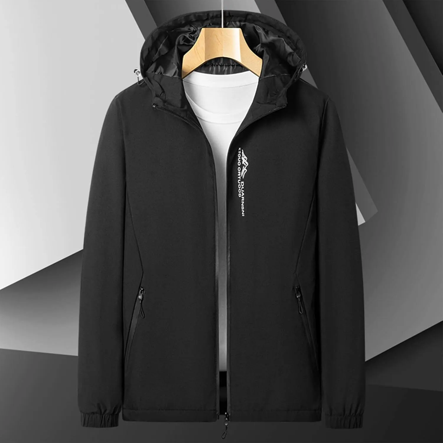 Men's Bomber Jacket Lightweight Casual Fashion Spring Fall Windbreaker Zip Up Coat with Pocket