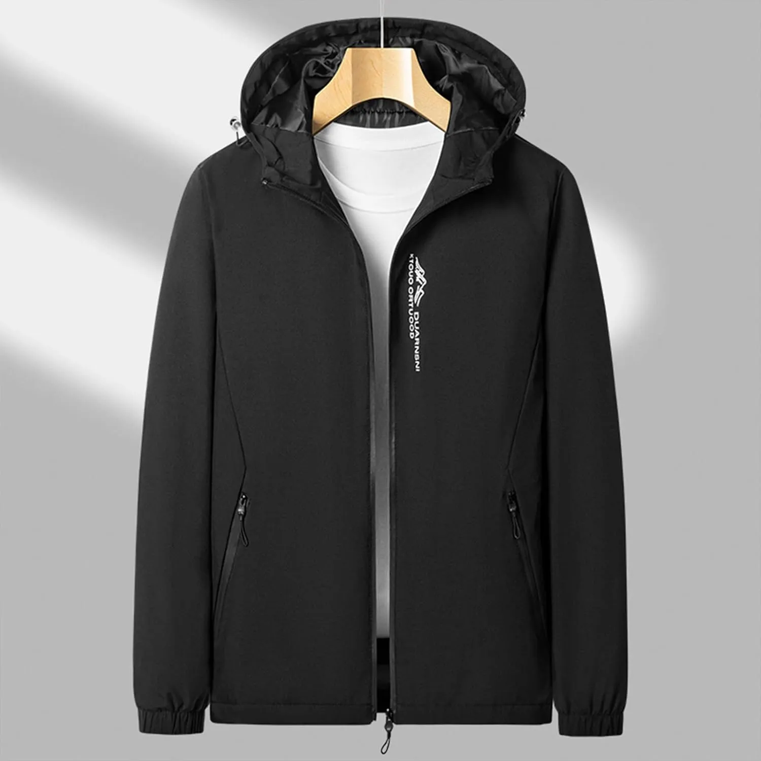 Men's Bomber Jacket Lightweight Casual Fashion Spring Fall Windbreaker Zip Up Coat with Pocket