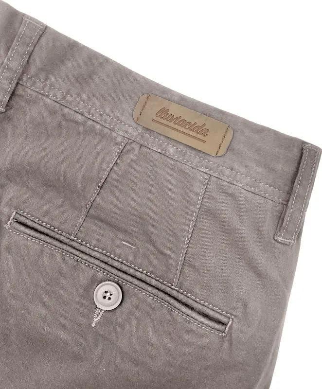 Mens Comfort Slim-fit Stretch Chino Pant Flat Front Solid Casual Pants