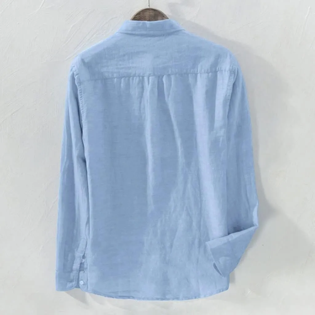 Mens Cotton Linen Shirts Short Sleeve Button Up Casual Lightweight Solid Shirt Stylish Cuban Guayabera Beach Tops