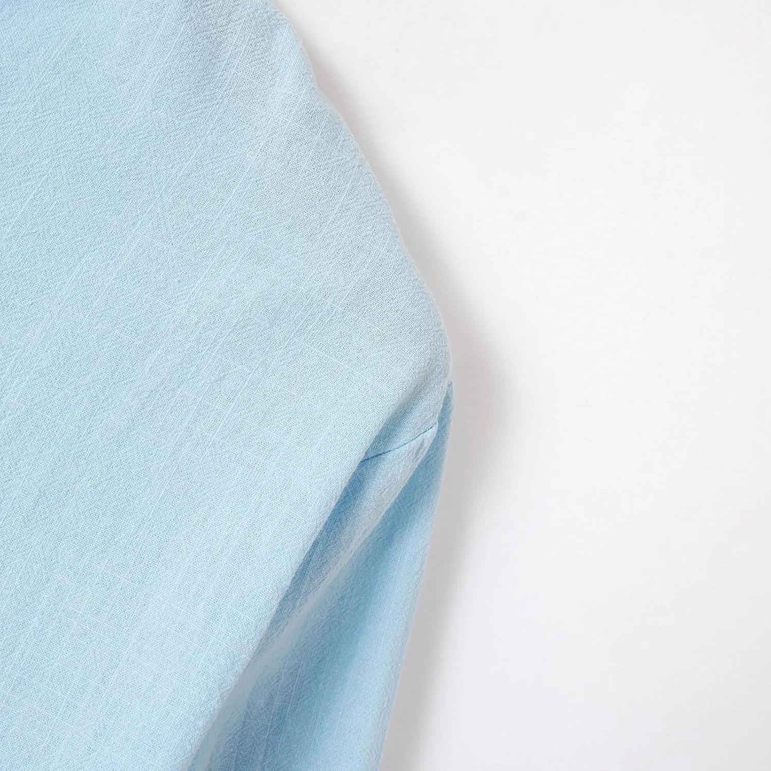 Men's Linen Long-Sleeve Henley Shirt Business Casual Stylish Slim-Fit Dress Shirts Lightweight Beach Button Up Shirts