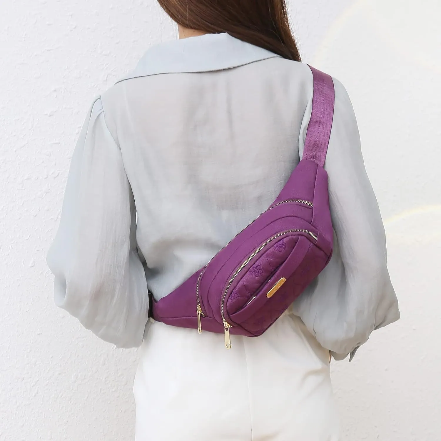 Messenger Bag for Women Casual Lightweight Fanny Pack for Women Men Traveling Camping Bag Zipper Shoulder Bags