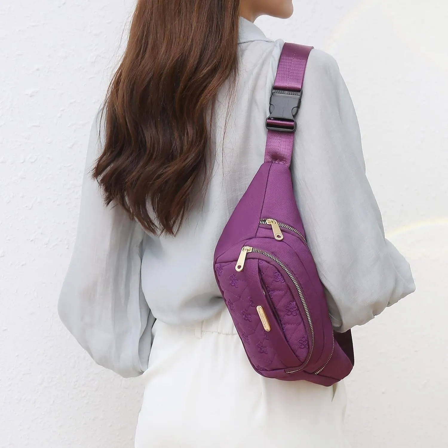 Messenger Bag for Women Casual Lightweight Fanny Pack for Women Men Traveling Camping Bag Zipper Shoulder Bags