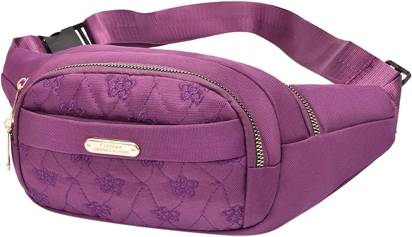 Messenger Bag for Women Casual Lightweight Fanny Pack for Women Men Traveling Camping Bag Zipper Shoulder Bags