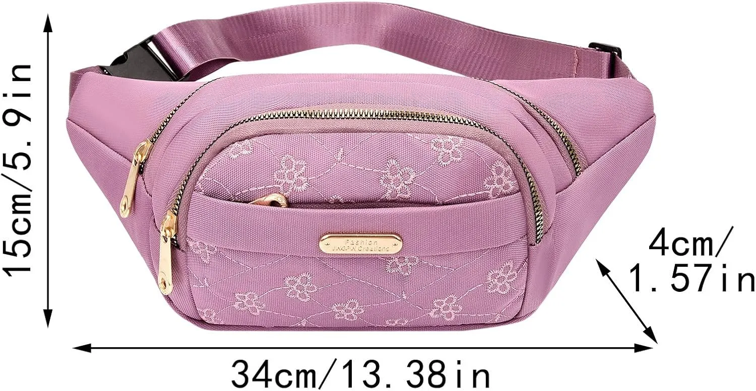 Messenger Bag for Women Casual Lightweight Fanny Pack for Women Men Traveling Camping Bag Zipper Shoulder Bags