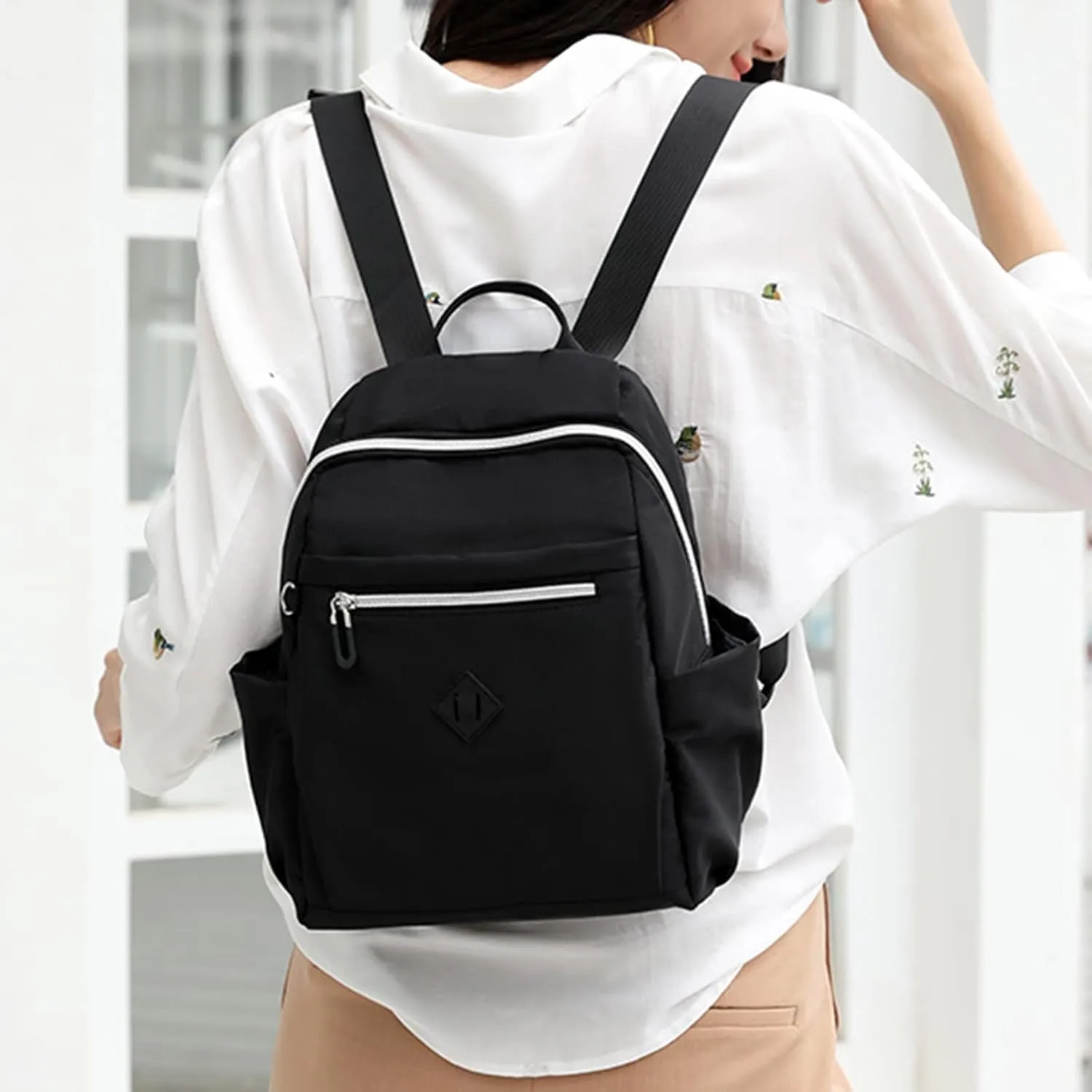 Mini Backpack Purse for Women Convertible Shoulder Bags with Wristlet for Work College Womens Purses Medium Size