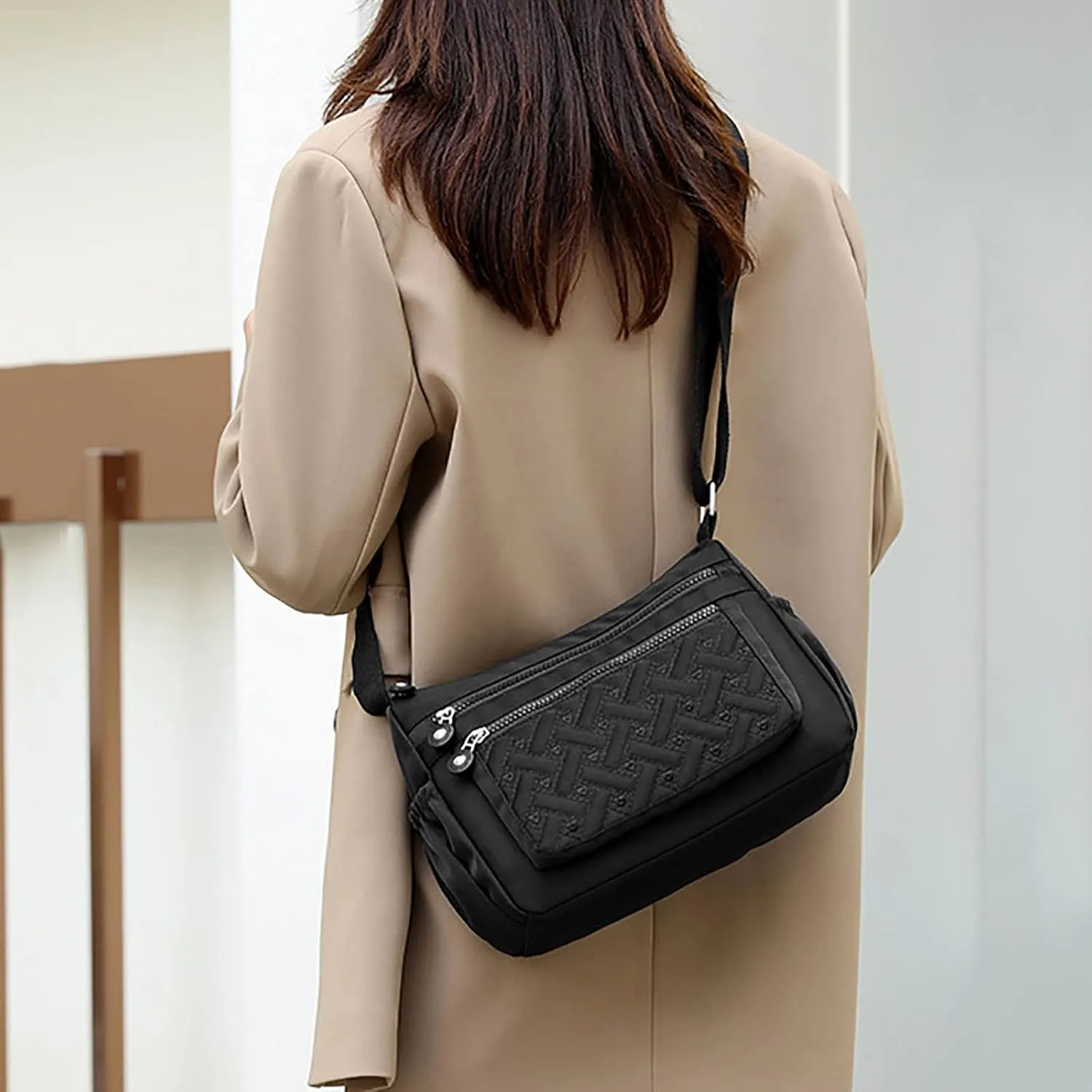 Mini Crossbody Bag, Handbags Purses with Adjustable Strap for Women, Ladies Shoulder Totes Bag Pocket Honey Brown