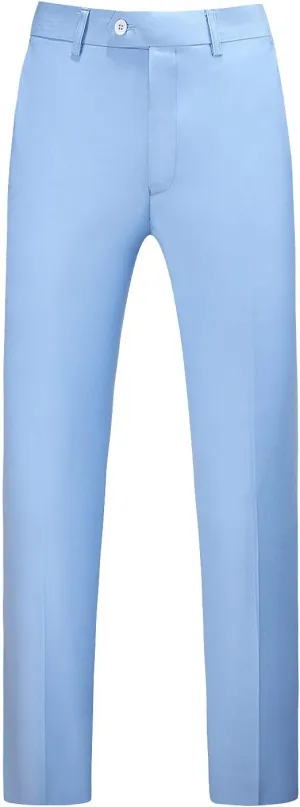 MOGU Mens Front Flat Casual Dress Pants Slim Fit