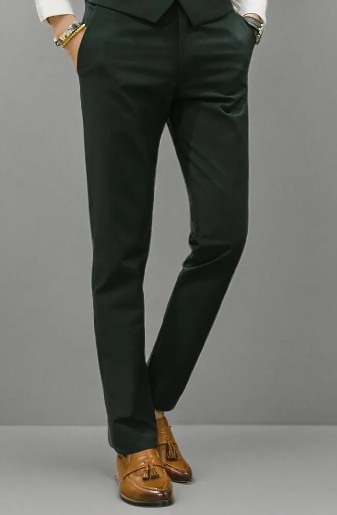 MOGU Mens Slim Fit Front Flat Casual Pants