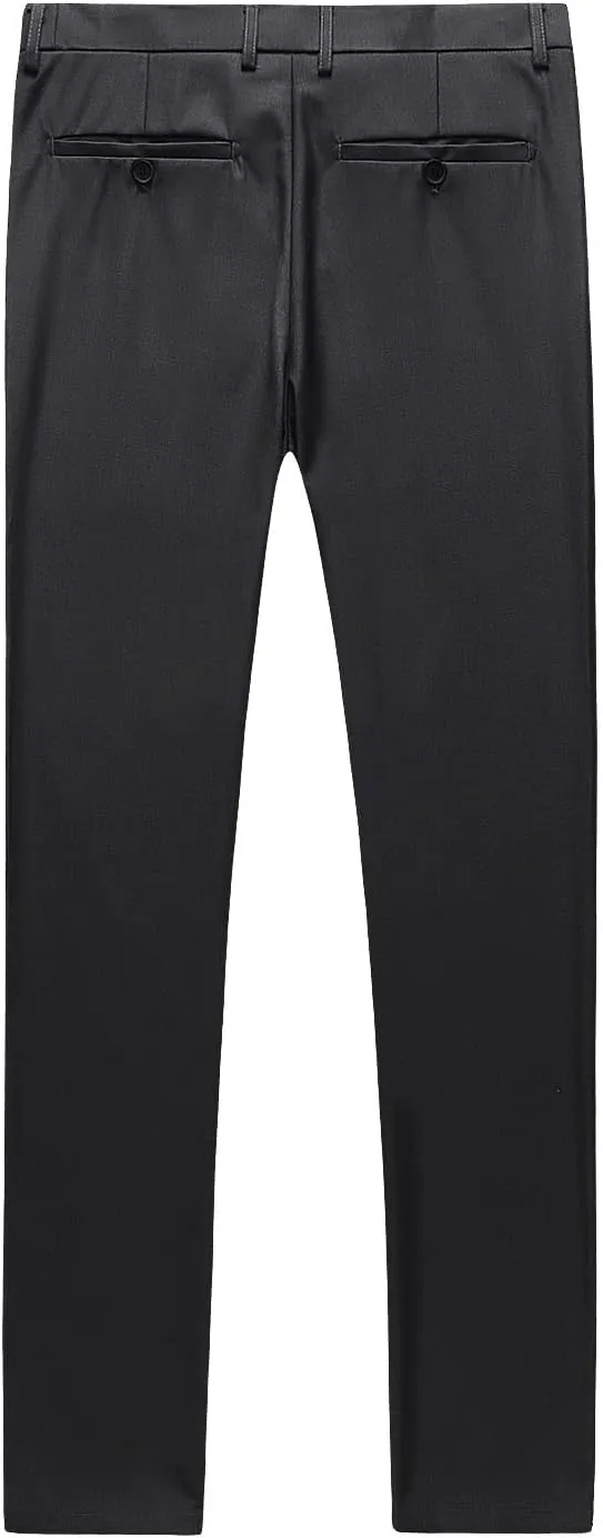 MOGU Mens Slim Fit Front Flat Casual Pants