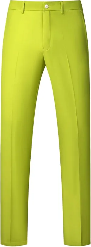 MOGU Mens Slim Fit Front Flat Casual Pants