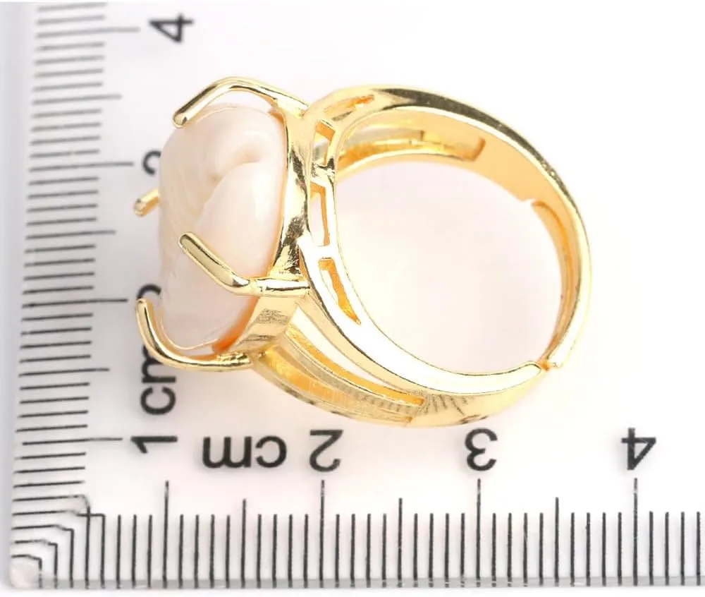 Mrotrida Shell Ring for Women Fashion Natural Sea Shell Finger Rings Bohemian Midi Rings