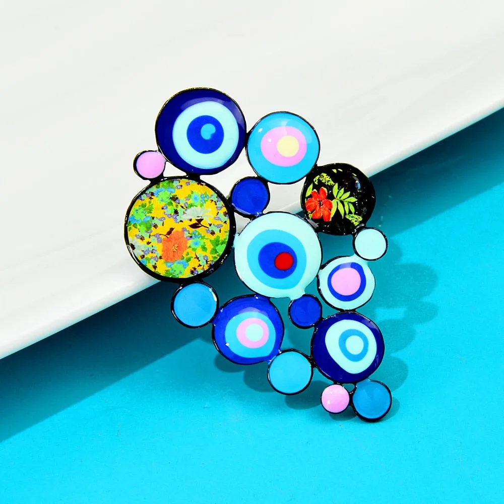 New Arrival Large Circle Round Geometric Brooches For Women