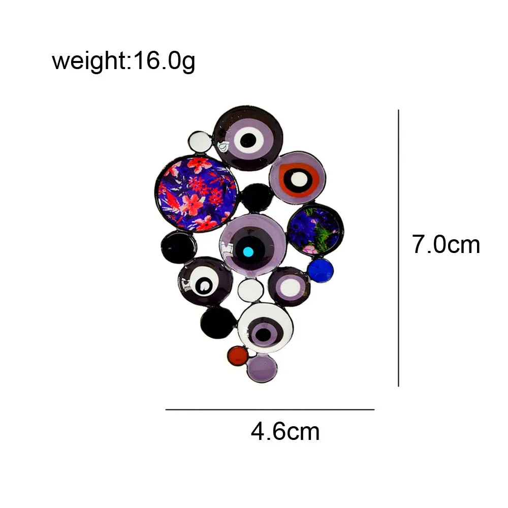 New Arrival Large Circle Round Geometric Brooches For Women