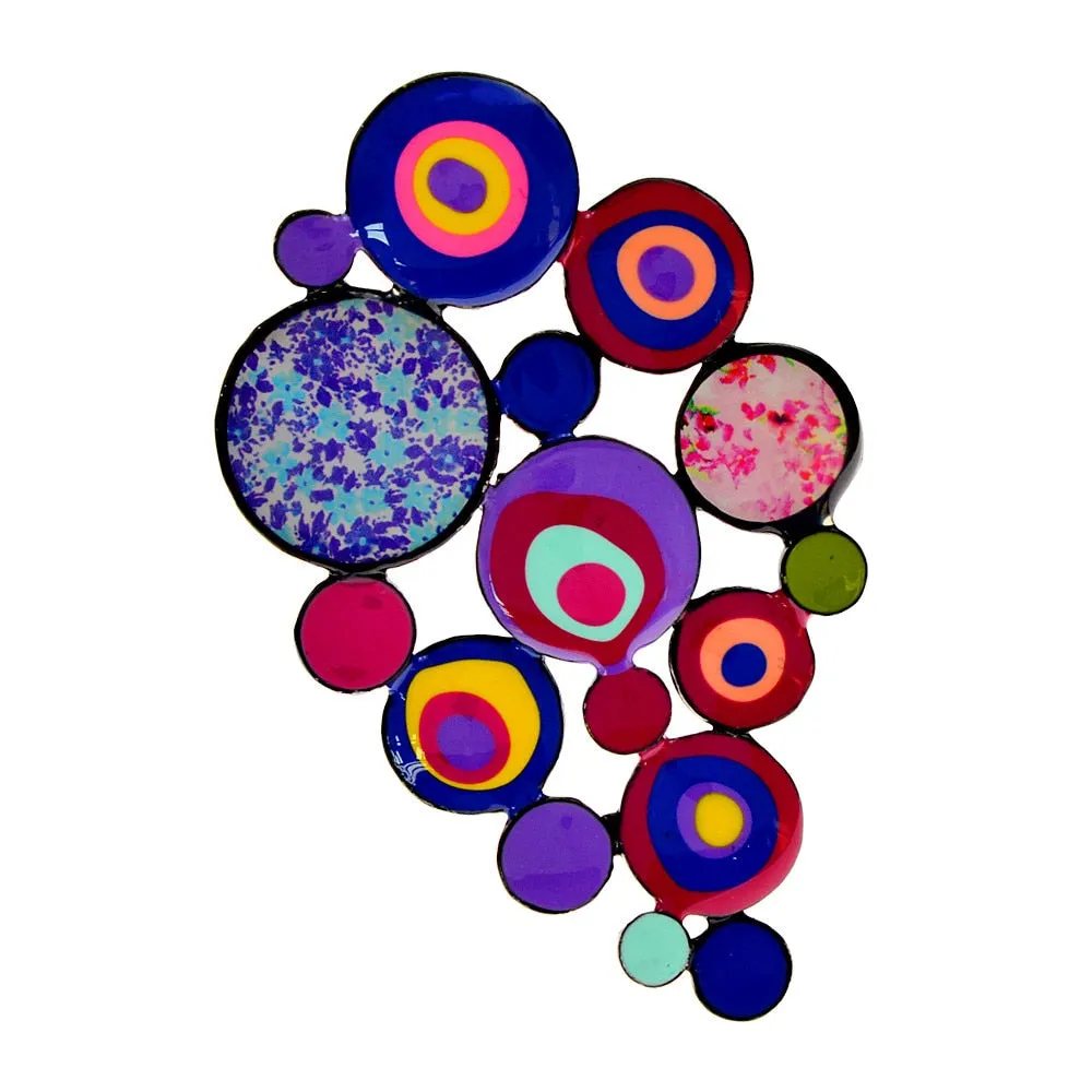 New Arrival Large Circle Round Geometric Brooches For Women
