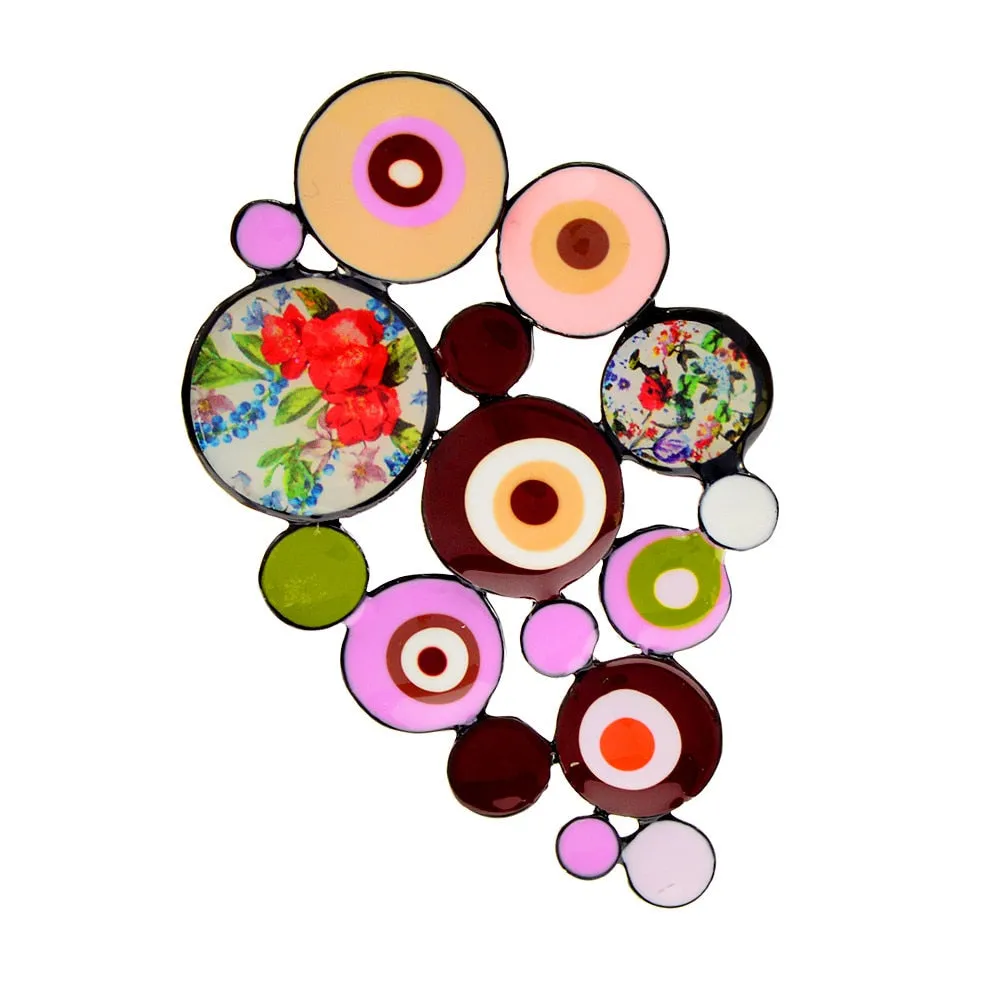 New Arrival Large Circle Round Geometric Brooches For Women