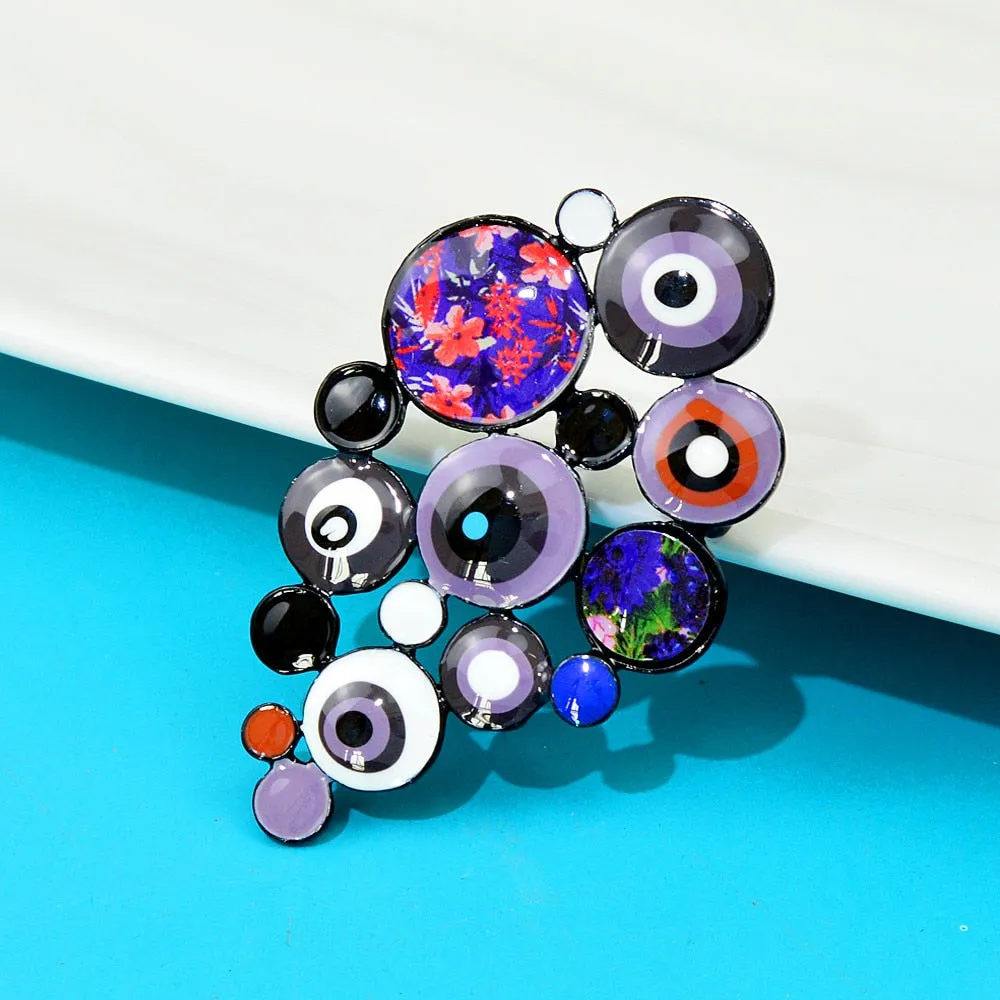 New Arrival Large Circle Round Geometric Brooches For Women