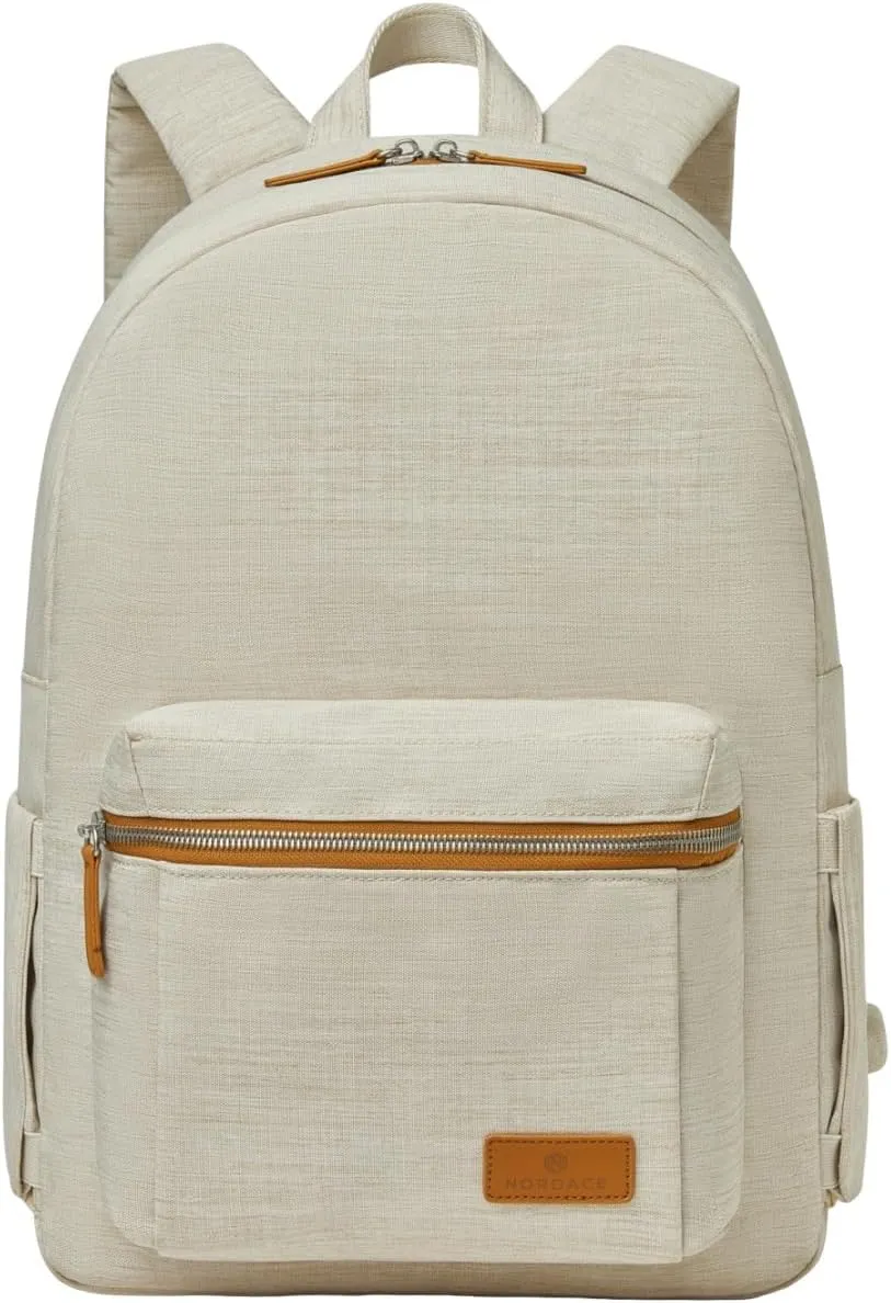 Nordace Siena Pro Classic Backpack - 13.3" Laptop Backpack, 18L Daily Backpack for Travel, Everyday, or Work (Beige)