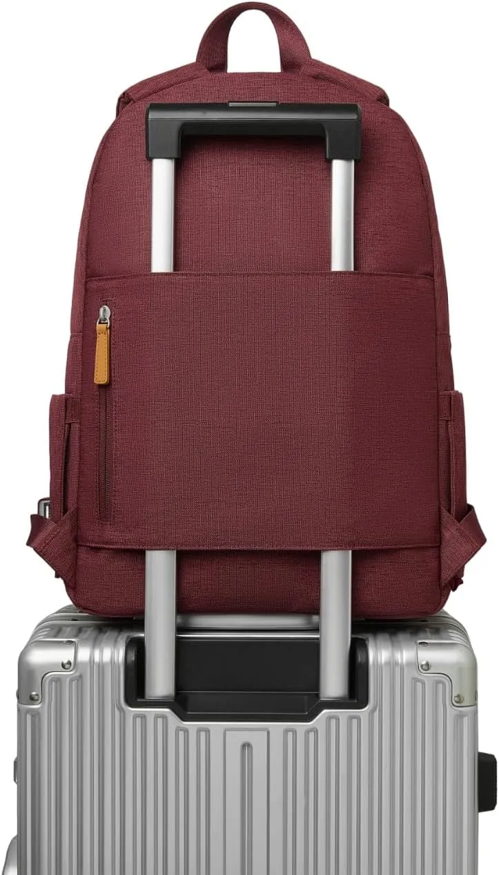 Nordace Siena Pro Classic Backpack - 13.3" Laptop Backpack, 18L Daily Backpack for Travel, Everyday, or Work (Red)