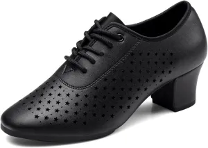 ONAIC Latin Dance Shoes for Womens Lace Up Ballroom Salsa Tango Dance Shoe Performance Modern Salsa Dancing 5Cm Heels