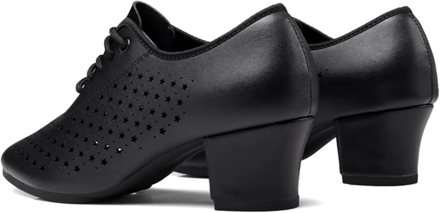 ONAIC Latin Dance Shoes for Womens Lace Up Ballroom Salsa Tango Dance Shoe Performance Modern Salsa Dancing 5Cm Heels