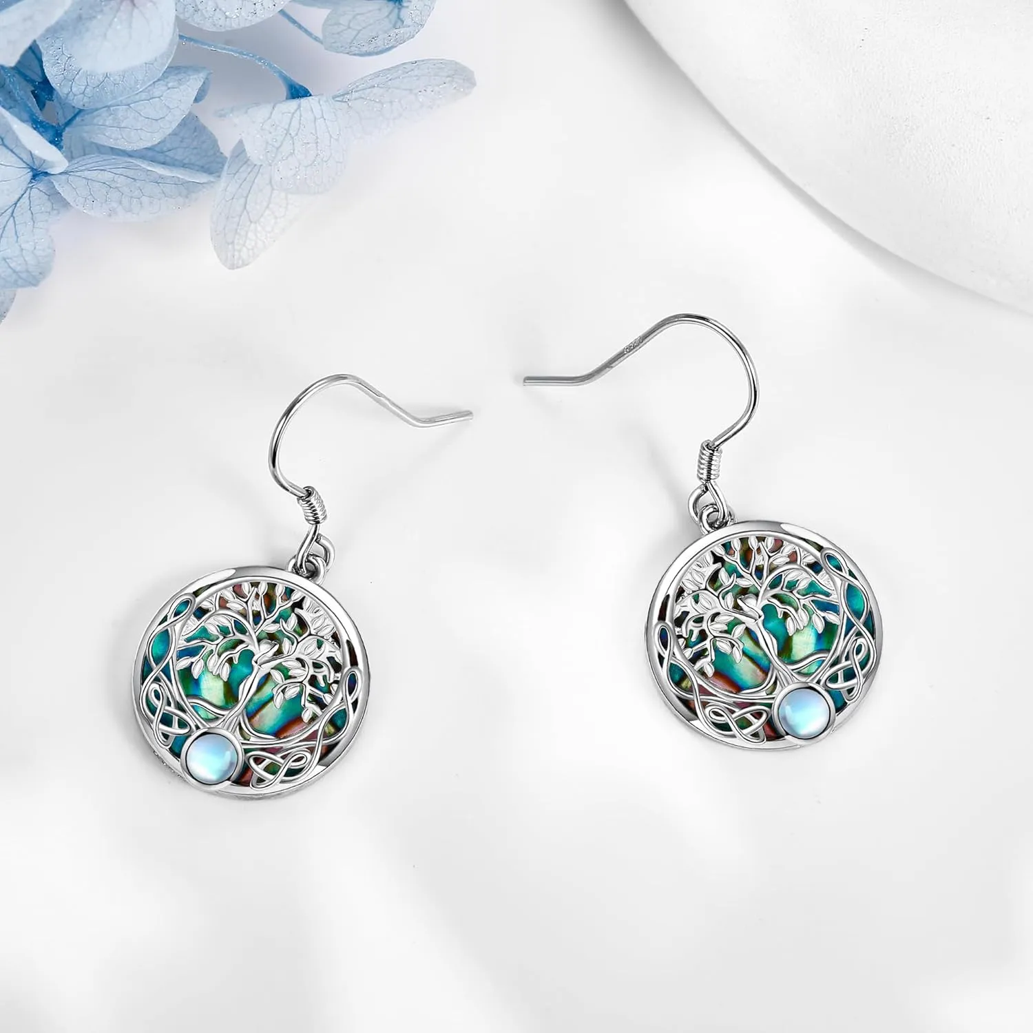 ONEFINITY Sterling Silver Tree of Life Dangle Drop Earrings for Women and Girls - Christmas Gifts