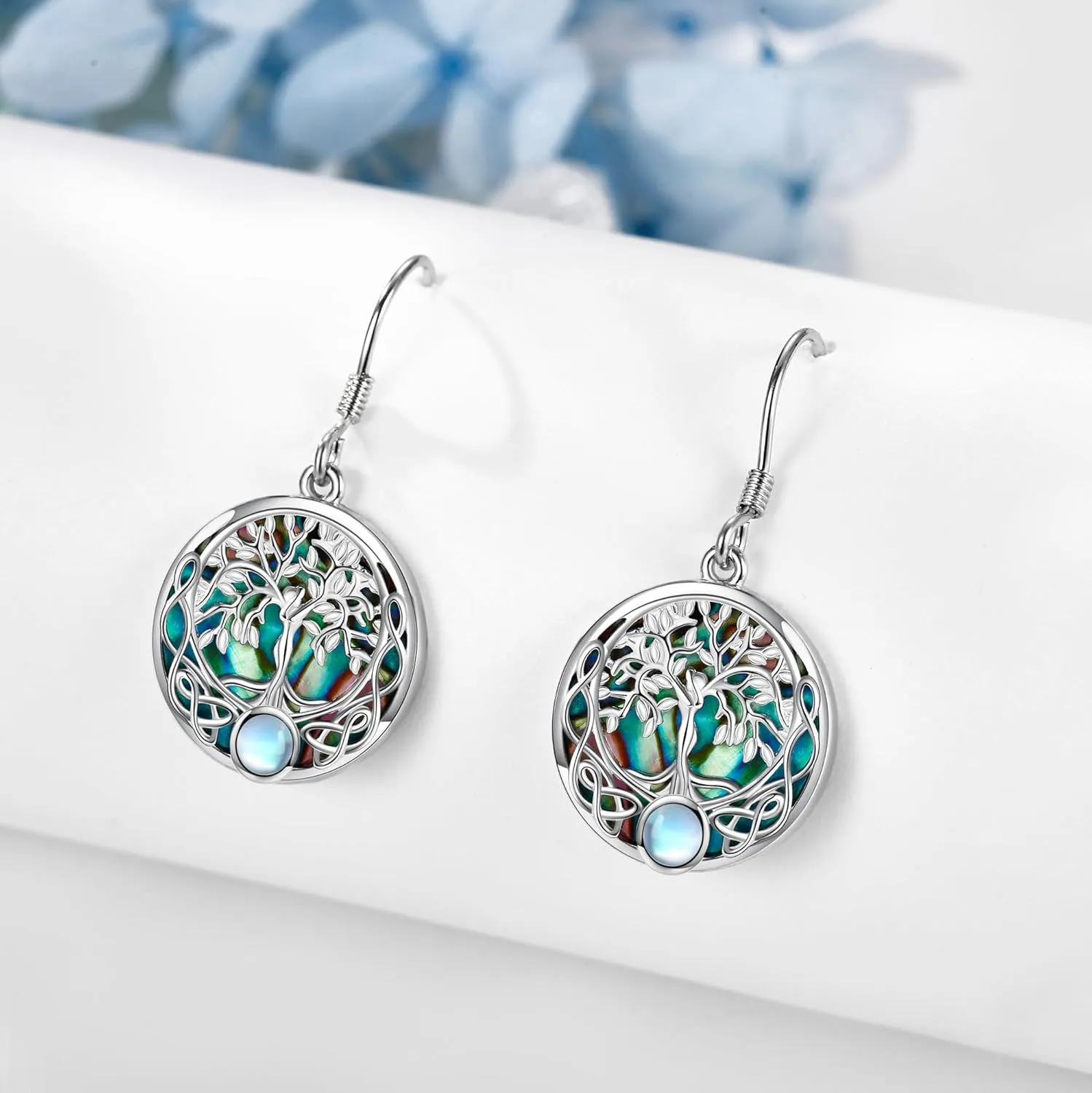 ONEFINITY Sterling Silver Tree of Life Dangle Drop Earrings for Women and Girls - Christmas Gifts