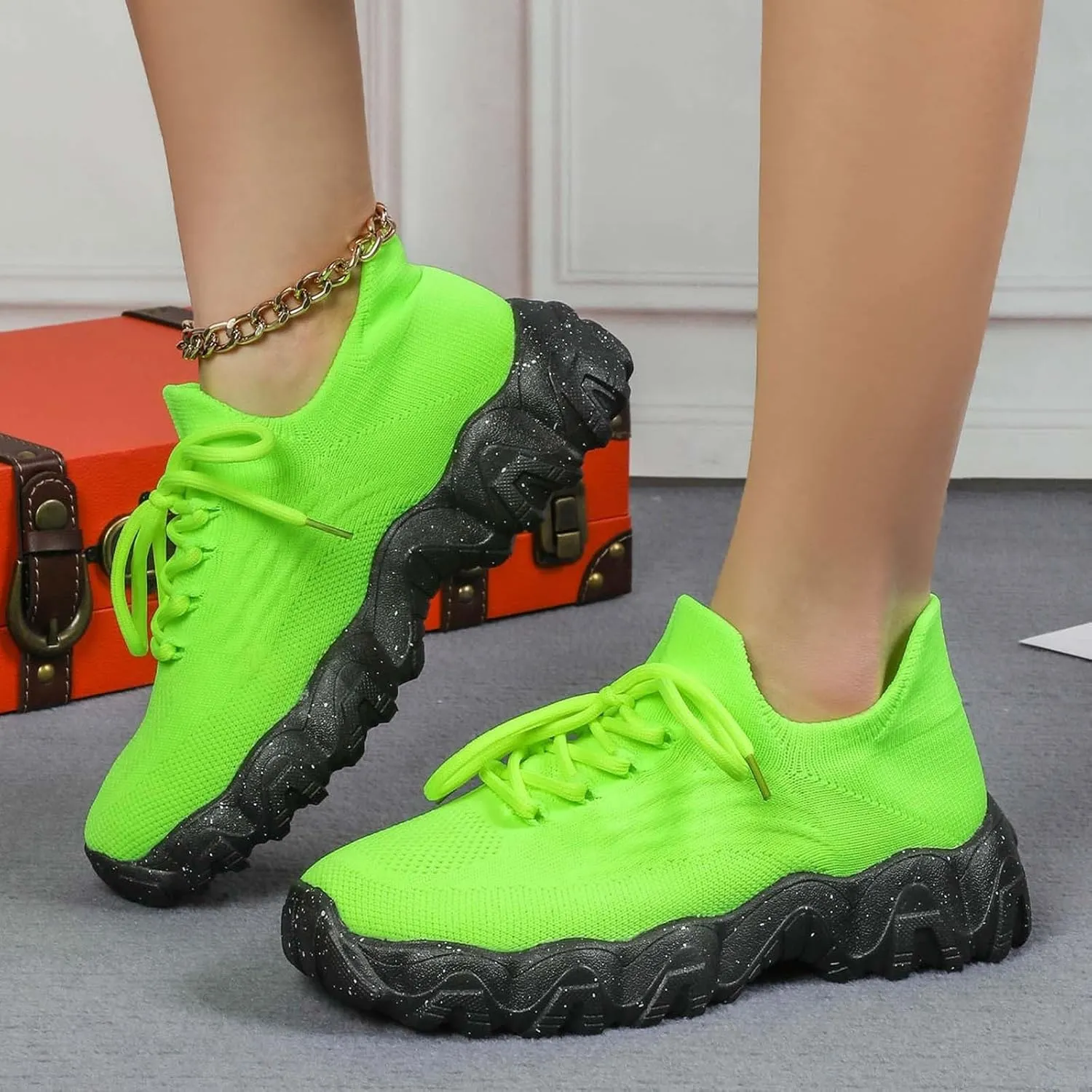 Ortho Pro Shoes for Women, Lace-up Low Top Slip on Women Sneakers, Women's Fashion Non Slip Sneakers Orthopedic Shoes