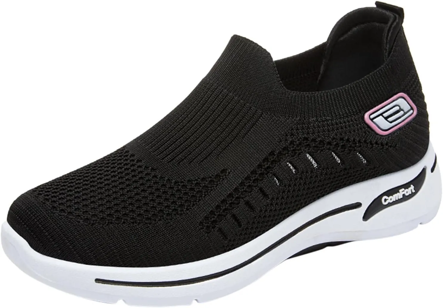 Orthopedic Shoes for Women Comfortable Breathable Knit Sneakers Fashion Woven Orthopedic Sneakers Lightweight Slip-On Sneakers
