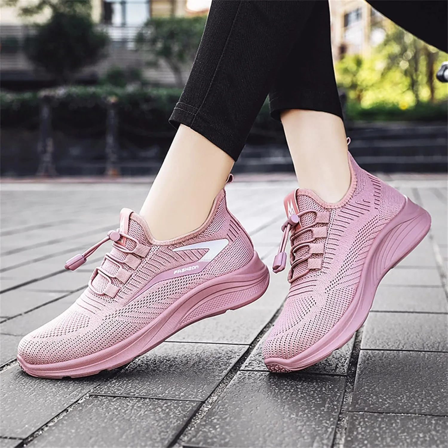 Orthopedic Shoes for Women Fashion Strappy Mesh Knit Walking Sneakers Low Top Comfortable Casual Breathable Walking Shoes