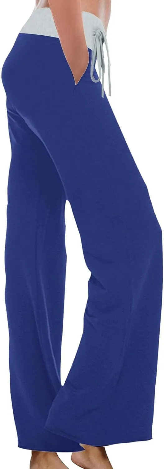Pants for Women Fall Summer Loose Fit Sport Gym High Cut Flare Wide Leg Pants Women 2025
