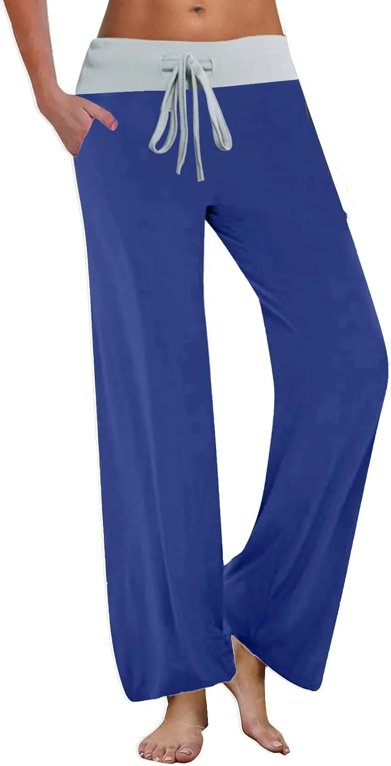 Pants for Women Fall Summer Loose Fit Sport Gym High Cut Flare Wide Leg Pants Women 2025