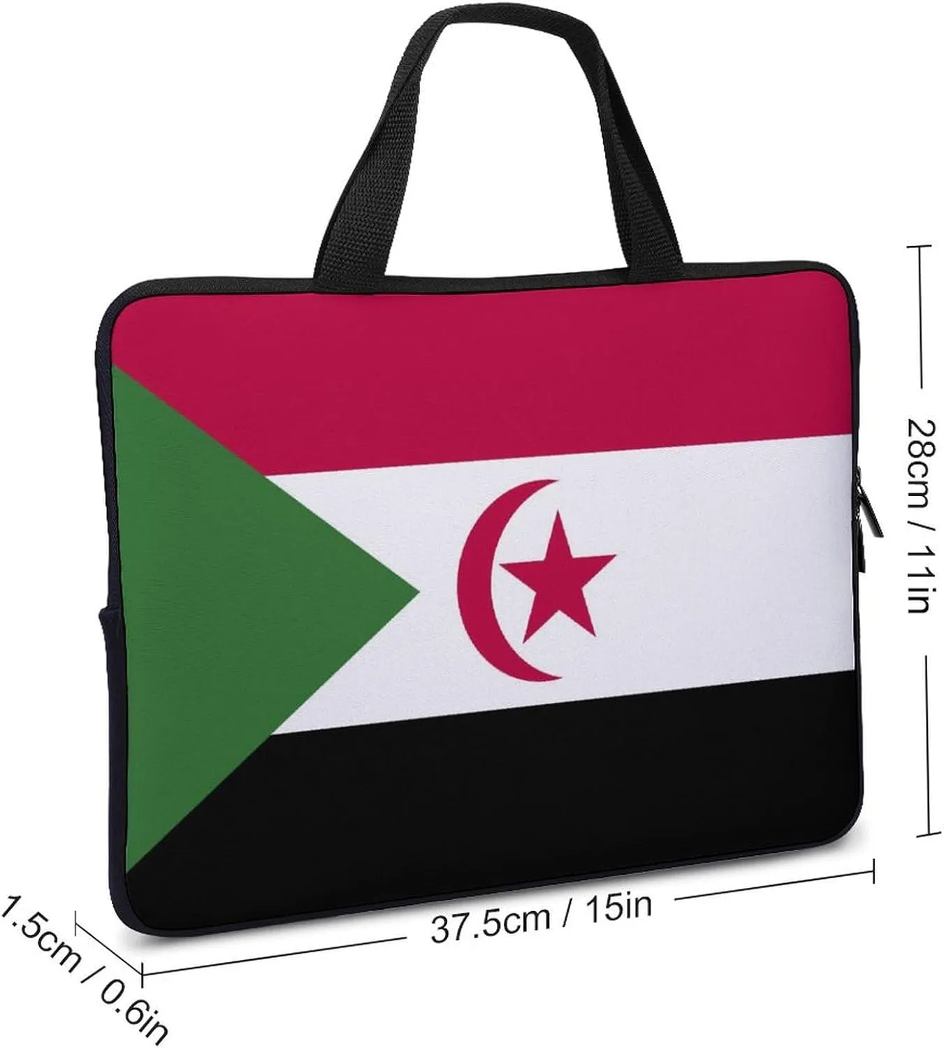 Papua New Guinea Flag Laptop Sleeve Case with Handle, 15-15.6 Inch Slim Cover for Notebook