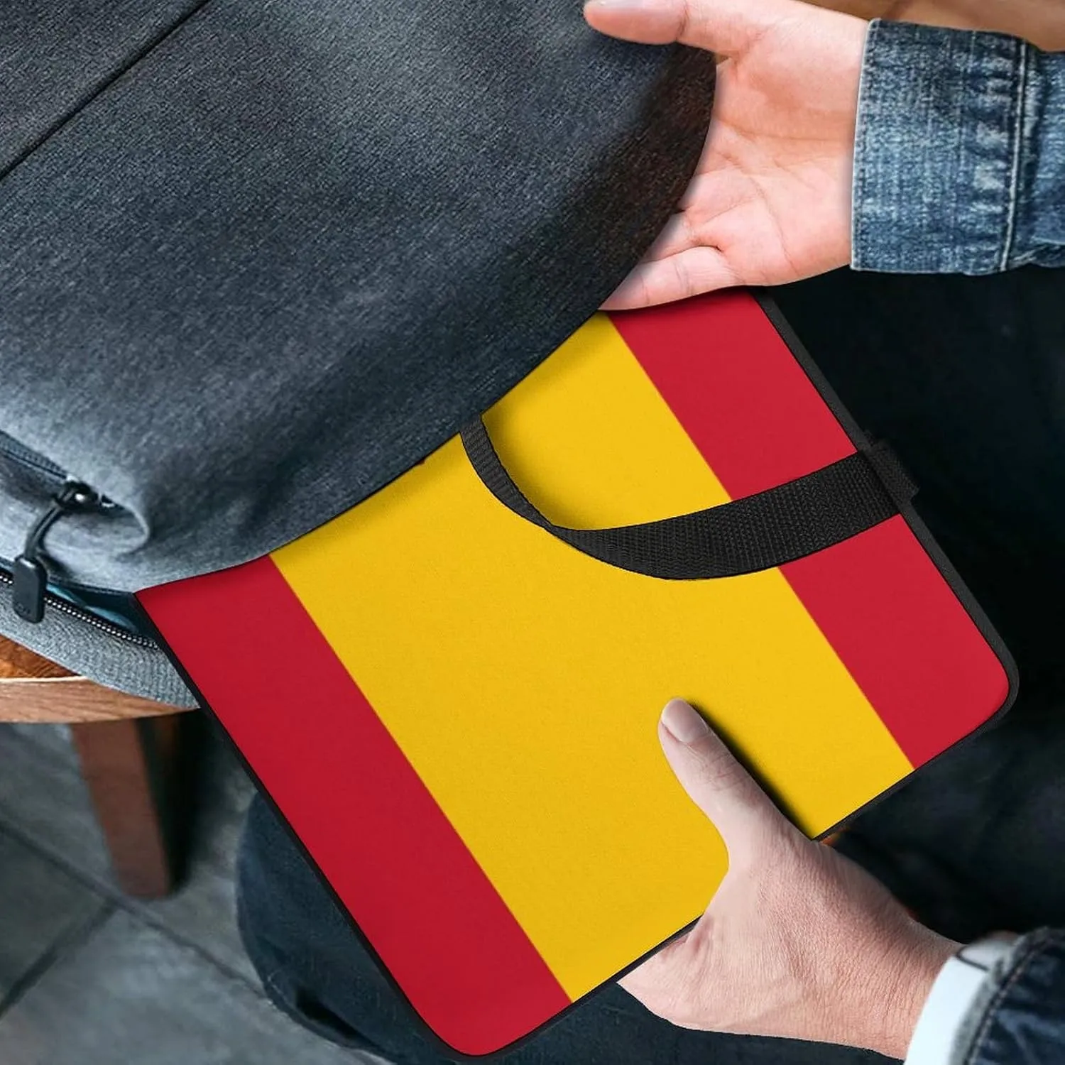 Papua New Guinea Flag Laptop Sleeve Case with Handle, 15-15.6 Inch Slim Cover for Notebook