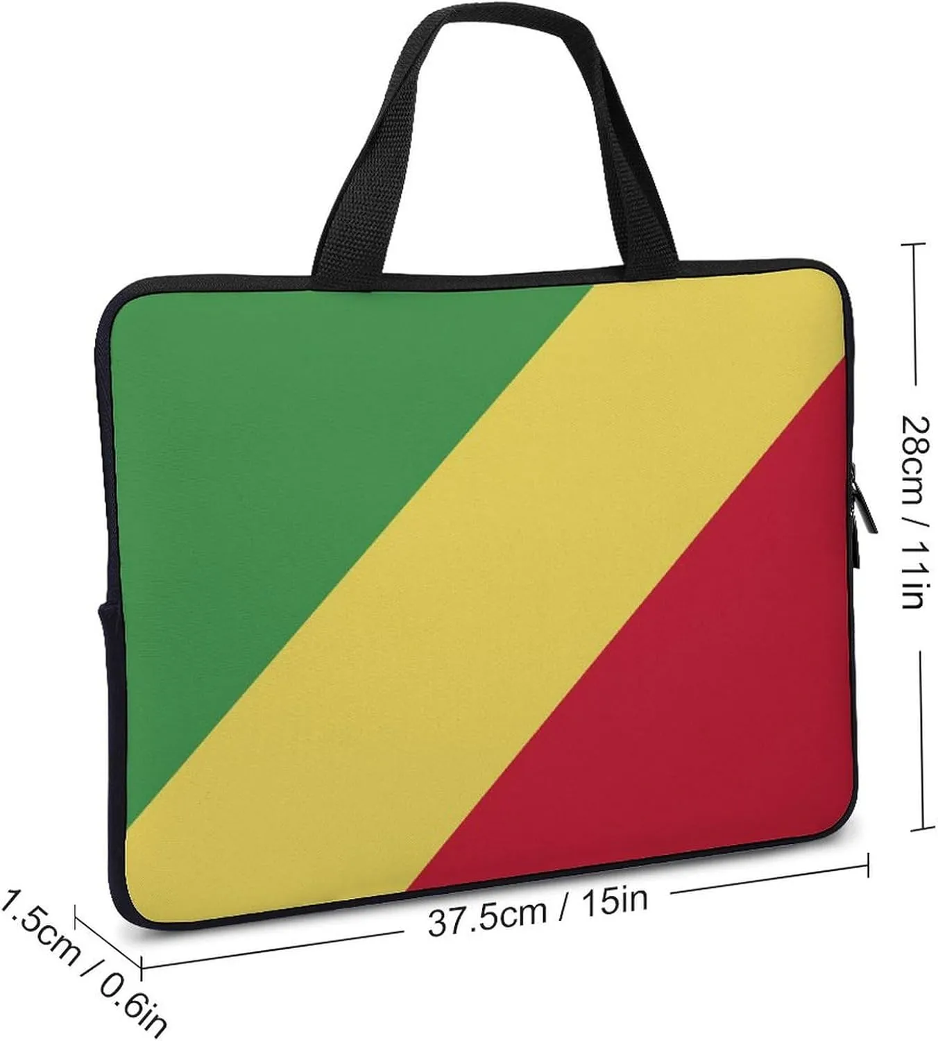 Papua New Guinea Flag Laptop Sleeve Case with Handle, 15-15.6 Inch Slim Cover for Notebook