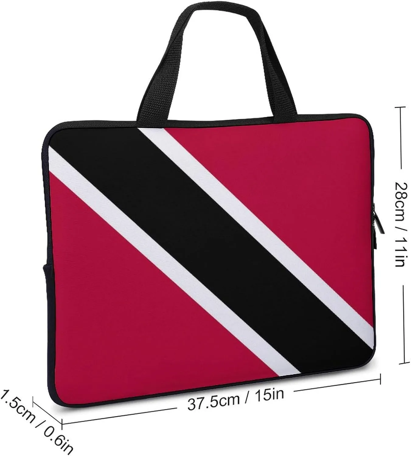 Papua New Guinea Flag Laptop Sleeve Case with Handle, 15-15.6 Inch Slim Cover for Notebook