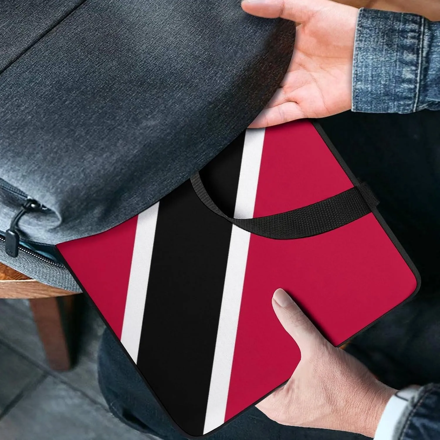 Papua New Guinea Flag Laptop Sleeve Case with Handle, 15-15.6 Inch Slim Cover for Notebook