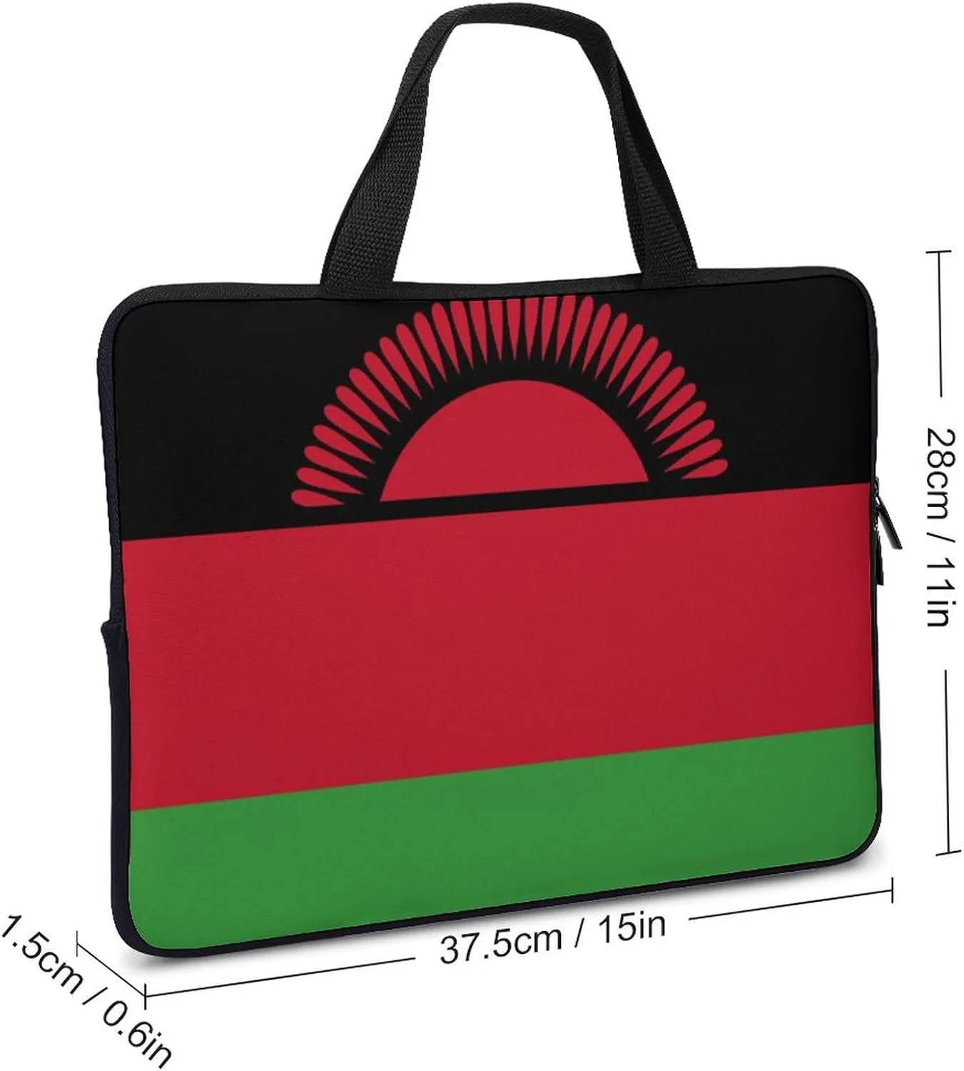 Papua New Guinea Flag Laptop Sleeve Case with Handle, 15-15.6 Inch Slim Cover for Notebook