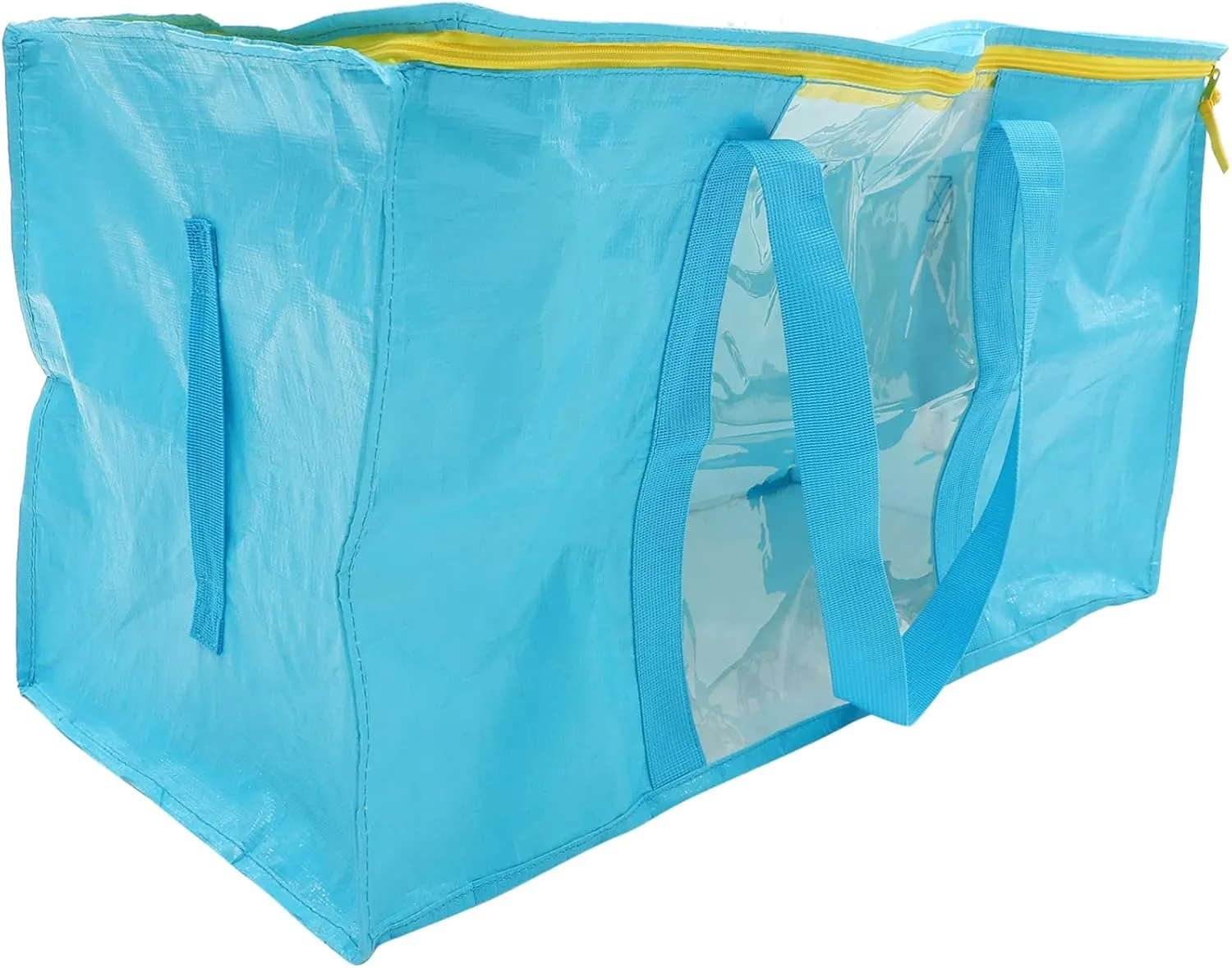 PartyKindom Waterproof Storage Bag Storage Bag Organizer Garment The Storage Bags with Reusable for Large Cloth Organizer Storage Bin Hanging Clear Organiser Foldable Tote Bag Blue Woven Cloth