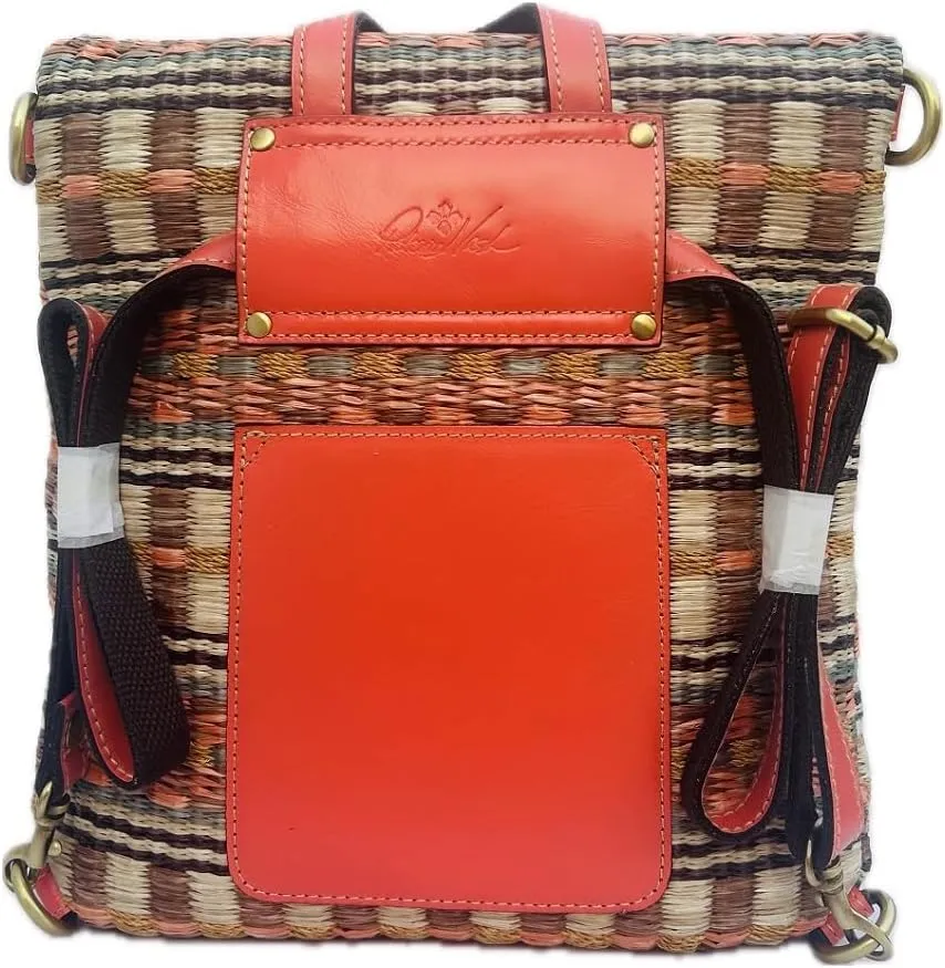 Patricia Nash Luzille Leather Backpack for Women - Convertible Backpack Tote, Leather Purses for Women (Coral)
