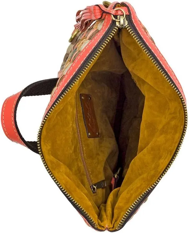 Patricia Nash Luzille Leather Backpack for Women - Convertible Backpack Tote, Leather Purses for Women (Coral)