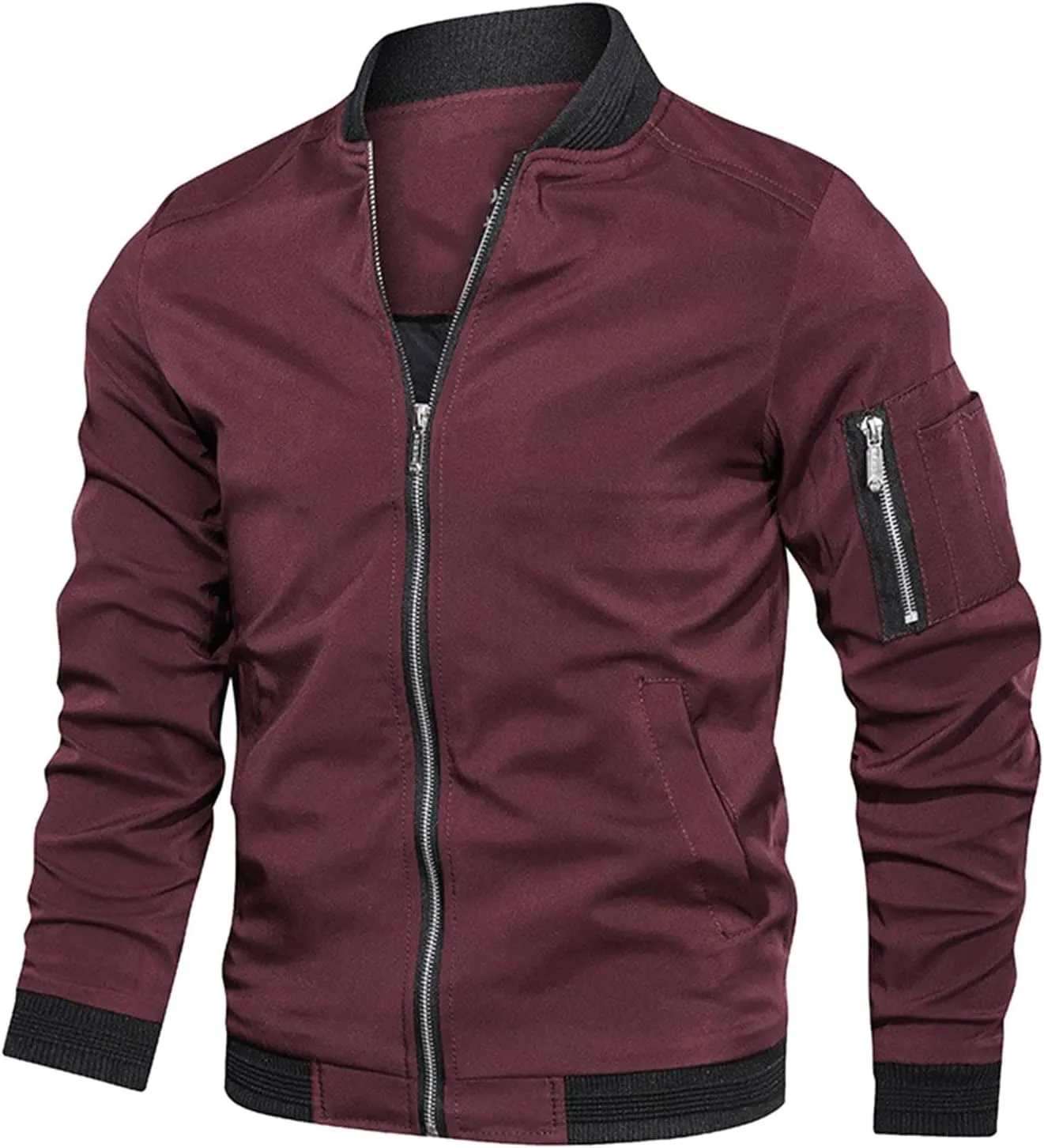 PeQAQ Jackets for Women Fashion 2024 Fall Lightweight Zipper Coats Trendy Casual Windproof Trench Coats Plus Size Outwear