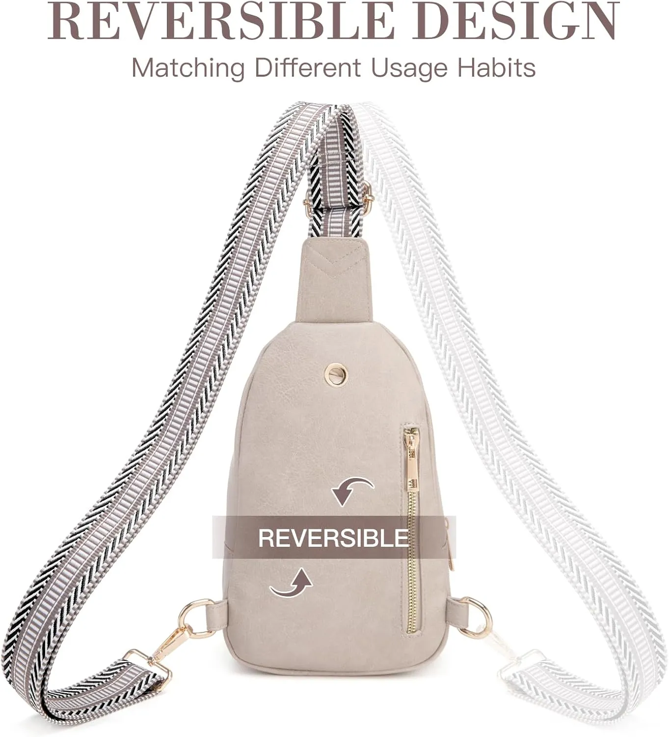 Personalized Gifts for Women Initial Sling Bag PU Leather Crossbody Bags for Women