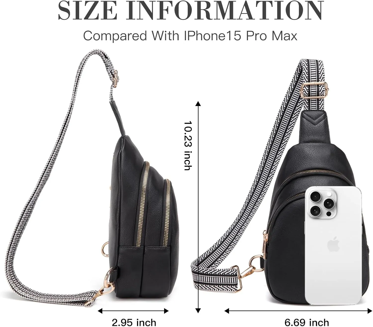 Personalized Gifts for Women Initial Sling Bag PU Leather Crossbody Bags for Women