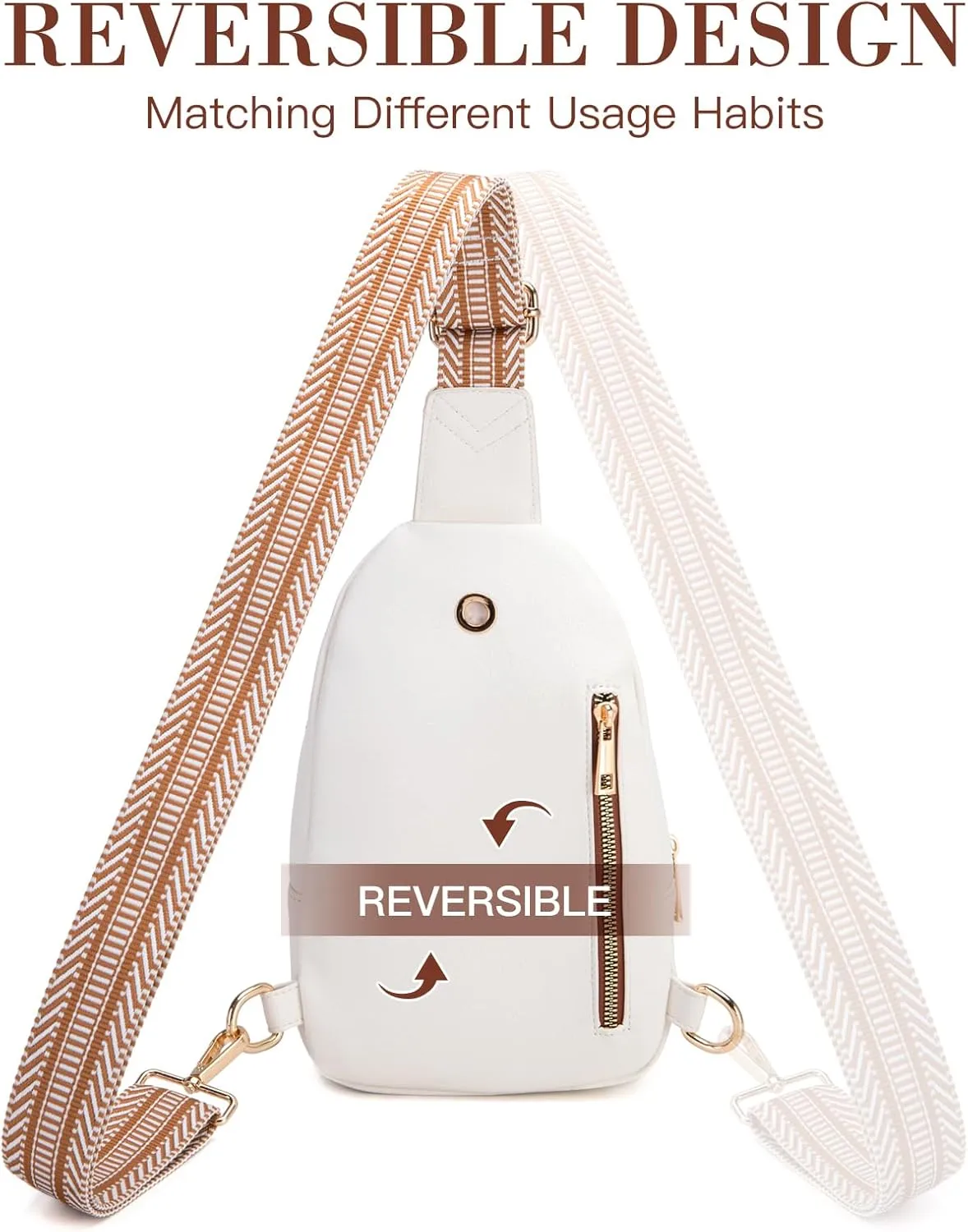 Personalized Gifts for Women Initial Sling Bag PU Leather Crossbody Bags for Women