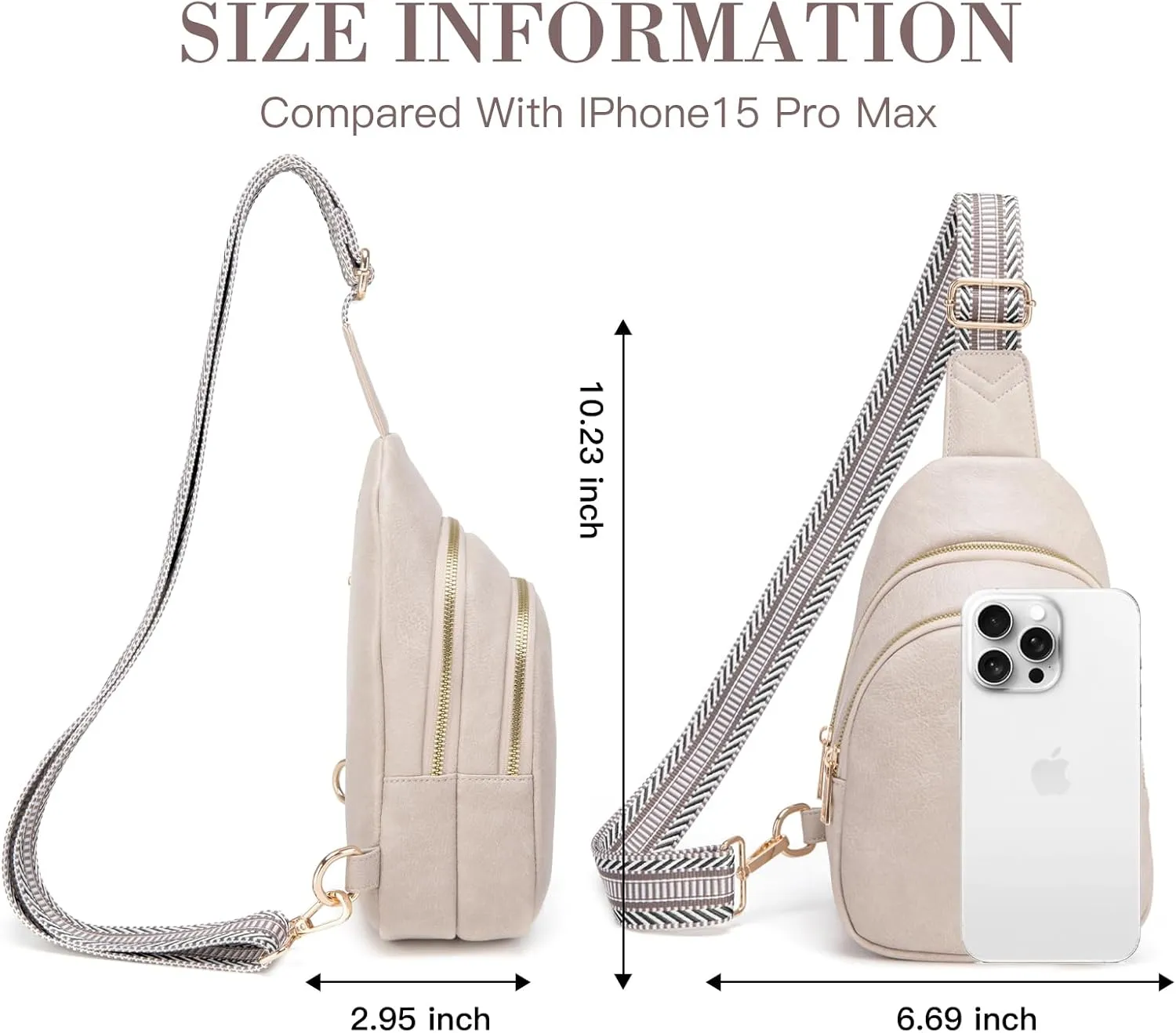 Personalized Gifts for Women Initial Sling Bag PU Leather Crossbody Bags for Women