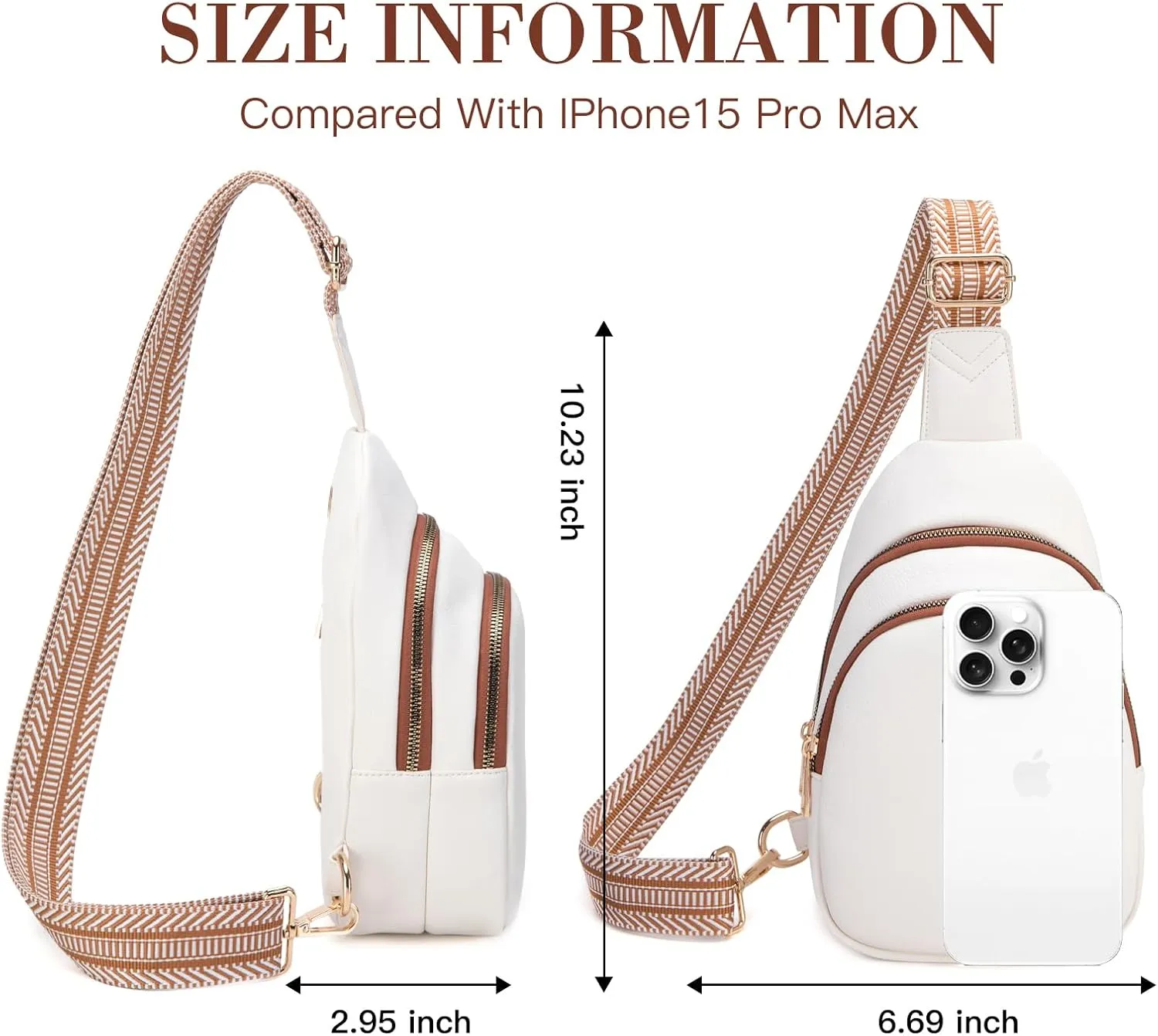 Personalized Gifts for Women Initial Sling Bag PU Leather Crossbody Bags for Women