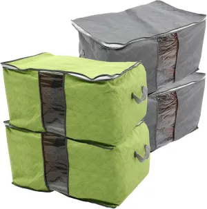 PRETYZOOM Garment Storage Bags Set Extra Large Capacity Bedding Bags for Home Hotel Dormitory