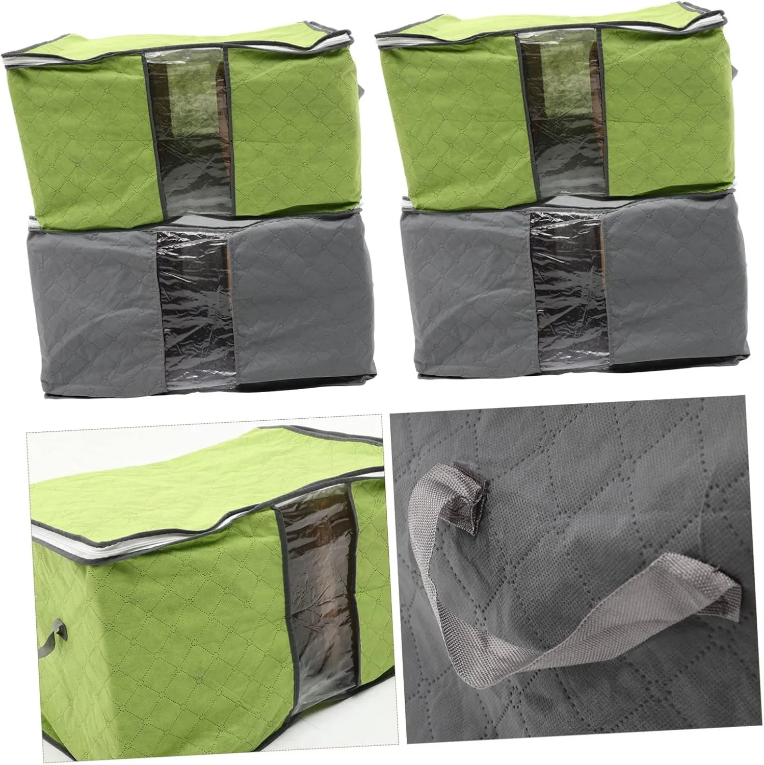 PRETYZOOM Garment Storage Bags Set Extra Large Capacity Bedding Bags for Home Hotel Dormitory